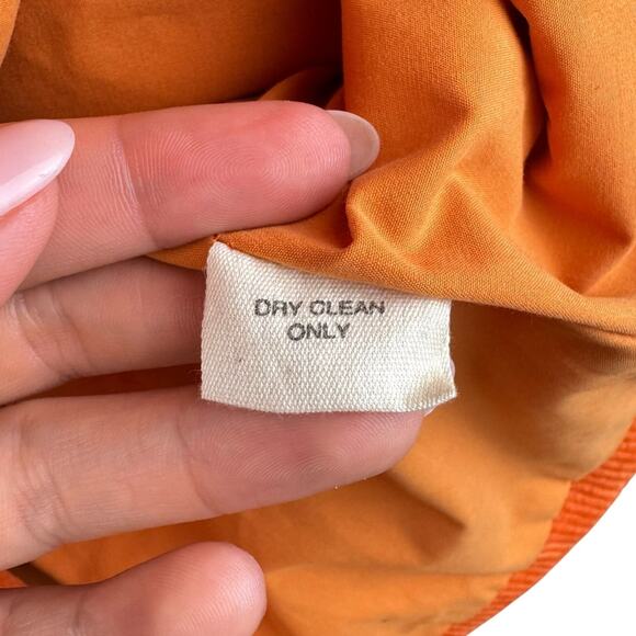 Womens J Crew Orange Corduroy Button Up Closure Collared Jacket with Pockets - Picture 8 of 13